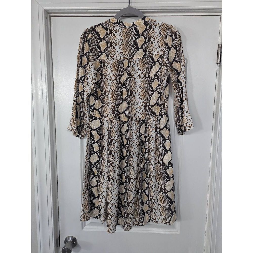 Maeve by Anthropologie Juno Dress women's size XS snakeskin print fit & flare - Picture 7 of 7